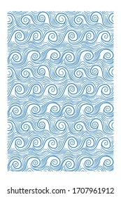 Seamless pattern with twisted waves. 