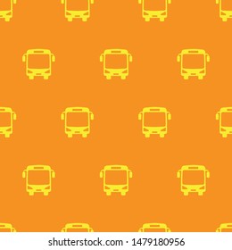 seamless pattern two color bus icon with orange background