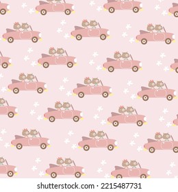 Seamless pattern with two cute little bears perfect for wrapping paper