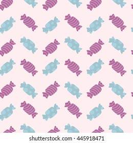 Seamless pattern with two kinds of chocolates on light background