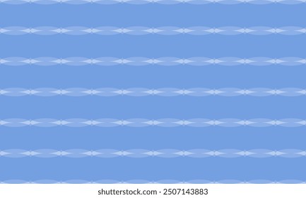 seamless pattern with two tone light  blue waves checkerboard on white background, as repeat pattern row horizontal strip, replete image illustration, right and left design for fabric printing