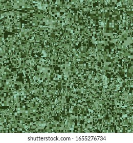 Seamless pattern. Two-layer pixel camo for the jungle. Swamp and green shades. Editable.