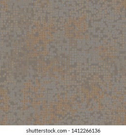 Seamless pattern. Two-layer pixel rusty camouflage. Red-rusty colors. Editable.