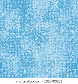 Seamless pattern. Two-layer pixel winter camouflage. Snowy colors. Editable.