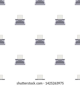 Seamless pattern with typewriter machine. Journalist equipment. Vintage tehnology. Keyboard. Antique equipment. Vector illustration for design, web, wrapping paper, fabric, wallpaper.