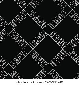 Seamless pattern of a typography and slogan background elements. For striped t-shirt.