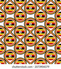 seamless pattern of uganda flag. vector illustration
