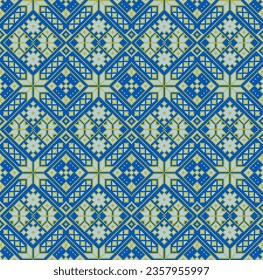 Seamless pattern of Ukrainian ornament in ethnic style, identity, vyshyvanka, embroidery for print clothes, websites, banners, poster. Vector illustration background
