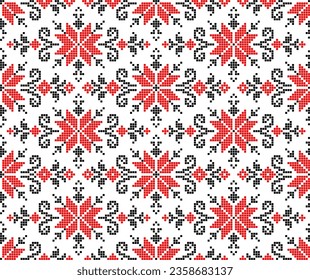 Patrón sin foco de adorno ucraniano en estilo étnico, identidad, vyshyvanka, bordado para ropa impresa, sitios web, carteles, afiche. Fondo de la ilustración del vector