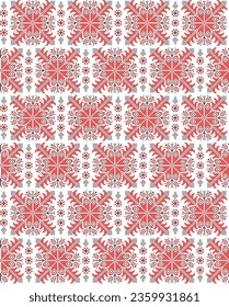 Seamless pattern of Ukrainian ornament in ethnic style, identity, vyshyvanka, embroidery for print clothes, websites, banners, poster. Vector illustration background