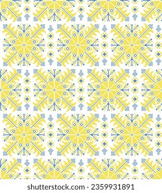 Seamless pattern of Ukrainian ornament in ethnic style, identity, vyshyvanka, embroidery for print clothes, websites, banners, poster. Vector illustration background