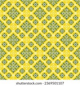 Seamless pattern of Ukrainian ornament in ethnic style, identity, vyshyvanka, embroidery for print clothes, websites, banners, poster. Vector illustration background