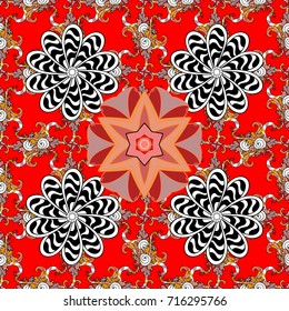 Seamless pattern. Ultrafashionable fabric pattern. Vector illustration. Organic motif background.