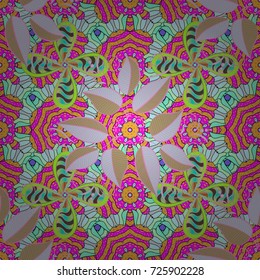 Seamless pattern. Ultrafashionable fabric pattern. Vector illustration. Organic motif background.