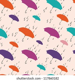 seamless pattern with umbrella