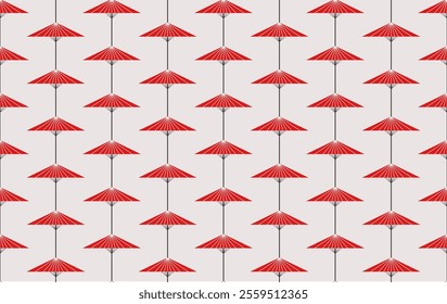 Seamless pattern umbrella. Japanese style umbrella suitable for background, wall sticker, fabric pattern, other design