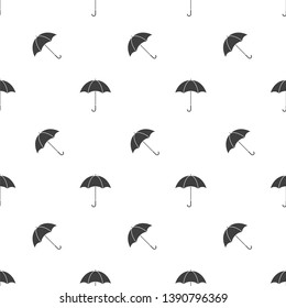 Seamless pattern with umbrella on white background, vector illustration