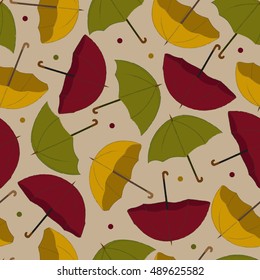 Seamless pattern with umbrellas.