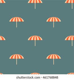 Seamless pattern with umbrellas. Autumn background.