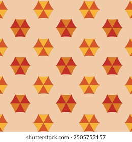 Seamless pattern with umbrellas.Parasol repeat pattern isolated on background.Autumn vector graphic background.