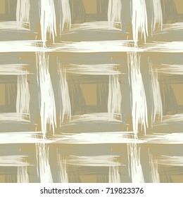 Seamless pattern. Unconventional checkered pattern. Grunge style.