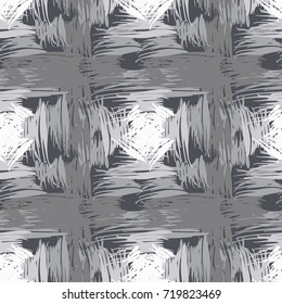 Seamless pattern. Unconventional checkered pattern. Grunge style.