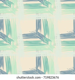 Seamless pattern. Unconventional checkered pattern. Grunge style.