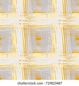 Seamless pattern. Unconventional grunge image. A checkered pattern applied by a dry brush.