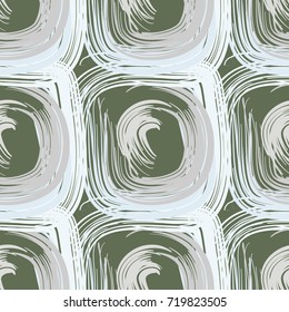 Seamless pattern. Unconventional grunge image. A checkered pattern applied by a dry brush.