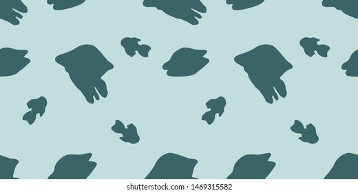 Seamless pattern under water world. Print. Vector illustration