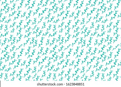 seamless pattern. underwater world. underwater plants on white background. vector illustration