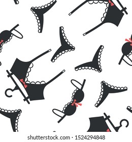 Seamless pattern with underwear on white background. Vector
