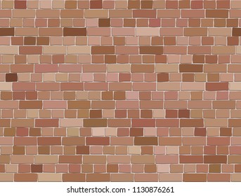 Seamless pattern of uneven bricks wall