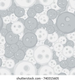Seamless pattern. Uneven circles with holes. Funny camouflage.
