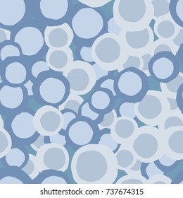 Seamless pattern. Uneven circles in random order. Fashionable camouflage.