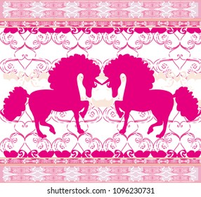 seamless pattern with unicorns