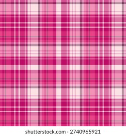 Seamless pattern in unique pink colors for plaid, fabric, textile, clothes, tablecloth and other things. Vector image.