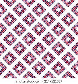 seamless pattern of united kingdom flag. vector illustration