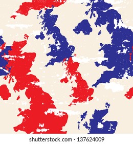 Seamless Pattern United Kingdom Map Stock Vector (Royalty Free ...