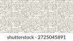 Seamless pattern Unreadable poetry text banner. Handwritten abstract text. Cursive english text written by a pen. Linear cursive lettering.  Horizontal banner with latin or english illegible words.