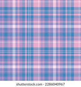 Seamless pattern in unusual lilac, dark blue and pink colors for plaid, fabric, textile, clothes, tablecloth and other things. Vector image.