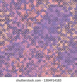 Seamless pattern. The upper layer consists of five-pointed stars inscribed in squares, of different transparency.
The background consists of rounded five-pointed stars. Editable.