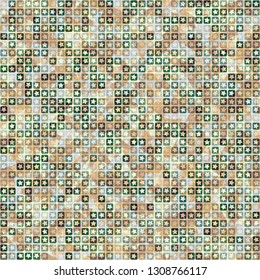 Seamless pattern. The upper layer consists of five-pointed stars inscribed in squares, of different transparency.
Background consisting of chaos of small acute-angled elements. Editable.