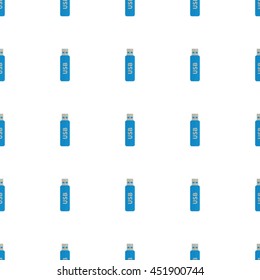 Seamless pattern of USB blue-gray color. Vector EPS 10.