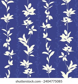 Nahtlose Muster mit abstrakten und beeindruckend gezeichneten Pflanzen,