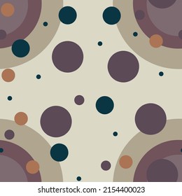 seamless pattern using earth tones that come in the form of circular dots of various sizes