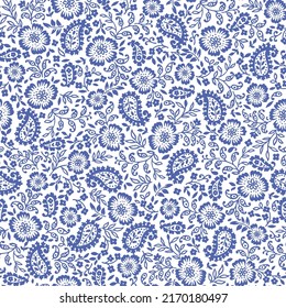 Seamless pattern using paisley material,