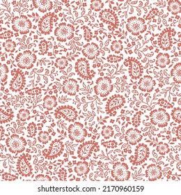 Seamless pattern using paisley material,