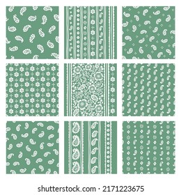 Seamless pattern using paisley material,