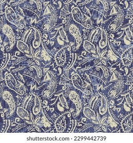 Seamless pattern using paisley material,